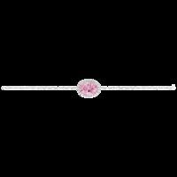 royale sterling silver pink white crystal bracelet