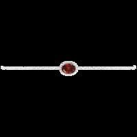 royale sterling silver red white crystal bracelet