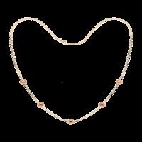 Rose Gold Plated Sterling Silver 6mm Ball Necklace (16.5 inch)