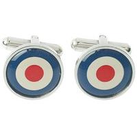 roundel cufflinks official raf rhodium plated