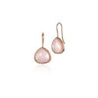 Rose Quartz Teardrop Earrings