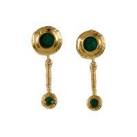 Roman Gold Disc Earrings