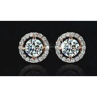 Round Crystal Earrings - 3 Colours