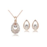 Rose Gold Plated Sweet Cherry Necklace & Earrings Set