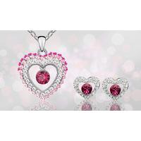 Royal Princess Pink Crystal Jewellery Set