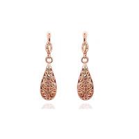 rose gold plated drop down earrings