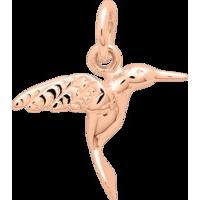 Rose Gold Hummingbird Charm