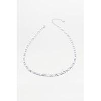 rosie long chain necklace silver