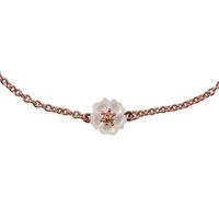 rose gold plated sterling silver mother of pearl cherry blossom 19cm b ...