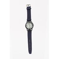 Round Face Contrast Quilted Watch