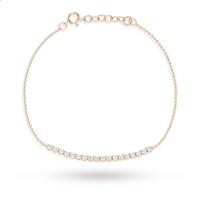 rose Gold Plated Silver Cubic Zirconia Bracelet