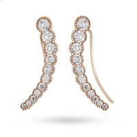 rose gold plated silver cubic zirconia ear jackets