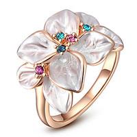 ROXI Classic Austrian Crystals Rose Gold Plated Statement Ring(1 Pc)