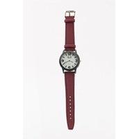 Round Face Contrast Quilted Watch