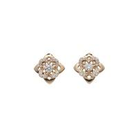 Rose Gold and Diamond Stud Earrings