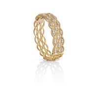 Roberto Coin New Barocco 18ct Yellow and White Gold 0.96ct 3 Row Bangle