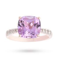 rose gold vermeil amethyst and white topaz ring