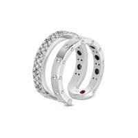 Roberto Coin Symphony 18ct White Gold Double 0.49ct Ring - Ring Size N