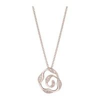 Rose gold-plated cubic zirconia pendant