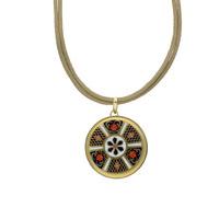Royal Crown Derby Necklace Imari Large Round 18ct Yellow Gold