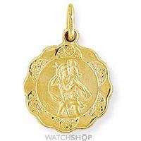 round scallop edged st christopher medallion