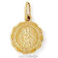 Round Scallop Edged St. Christopher Medallion