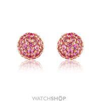 Rose Gold Pink Sapphire Stud Earrings