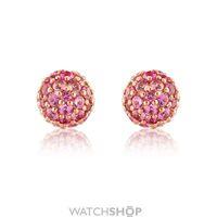 rose gold pink sapphire stud earrings