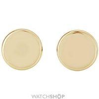 Round Button Stud Earrings