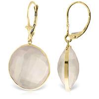 Rose Quartz Drop Earrings 34.0ctw in 9ct Gold