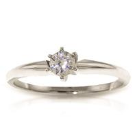 Round Brilliant Cut Diamond Solitaire Ring in 9ct White Gold