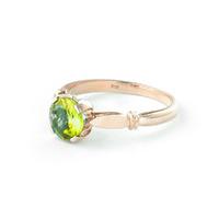 Round Brilliant Cut Peridot Solitaire Ring 1.15ct in 9ct Rose Gold