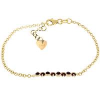 Round Brilliant Cut Garnet Adjustable Bracelet 1.55ctw in 9ct Gold