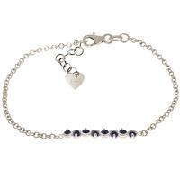 round brilliant cut sapphire adjustable bracelet 155ctw in 9ct white g ...