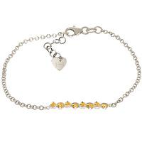 Round Brilliant Cut Citrine Adjustable Bracelet 1.55ctw in 9ct White Gold