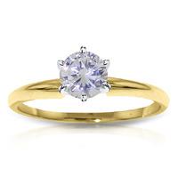 round brilliant cut diamond solitaire ring in 9ct gold