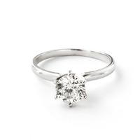 round brilliant cut diamond solitaire ring in 9ct white gold