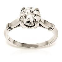 Round Brilliant Cut Diamond Solitaire Ring in 9ct White Gold