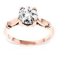 Round Brilliant Cut Diamond Solitaire Ring in 9ct Rose Gold