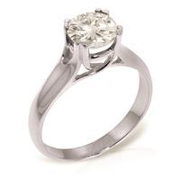 Round Brilliant Cut Diamond Solitaire Ring in 9ct White Gold