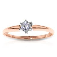 Round Brilliant Cut Diamond Solitaire Ring in 9ct Rose Gold