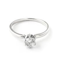 Round Brilliant Cut Diamond Solitaire Ring in 9ct White Gold