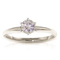 Round Brilliant Cut Diamond Solitaire Ring in 9ct White Gold