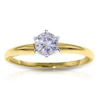 round brilliant cut diamond solitaire ring in 9ct gold