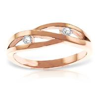 round brilliant cut diamond channel set ring in 9ct rose gold