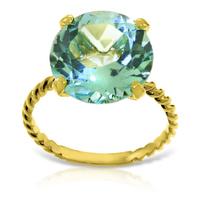 Round Brilliant Cut Blue Topaz Ring 8.0ct in 9ct Gold