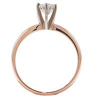 Round Brilliant Cut Diamond Solitaire Ring in 9ct Rose Gold