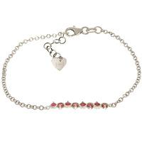 round brilliant cut ruby adjustable bracelet 155ctw in 9ct white gold