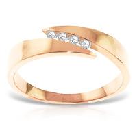 round brilliant cut diamond channel set ring in 9ct rose gold