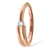 round brilliant cut diamond channel set ring in 9ct rose gold